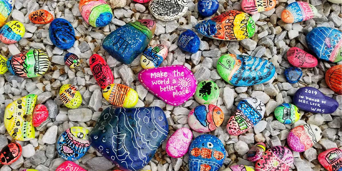 Picture of hand painted stones